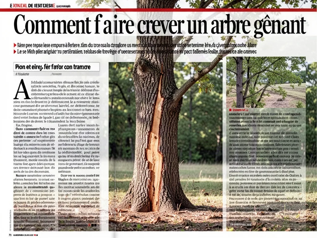 Une tronçonneuse entaille le tronc mort d'un arbre dans un jardin