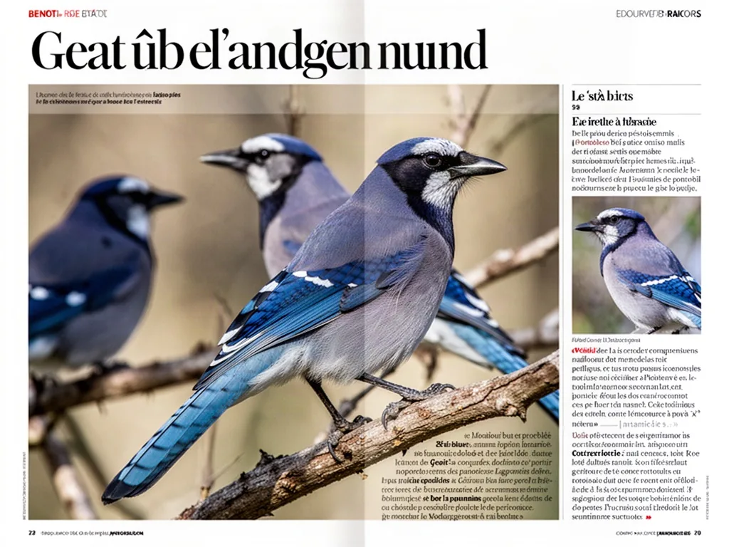 Un geai bleu enfouit un gland dans la terre, sous un chêne
